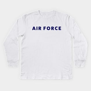 Air Force (Blue) Kids Long Sleeve T-Shirt